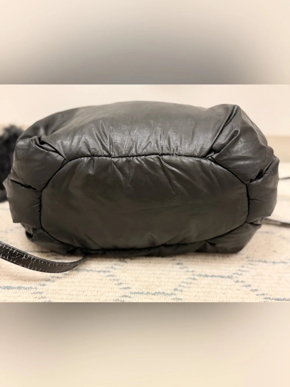 SEE BY CHLOE Y2K “Joy Rider” Black Puffy Nylon 2-Way Crossbody Bag W/ Charms